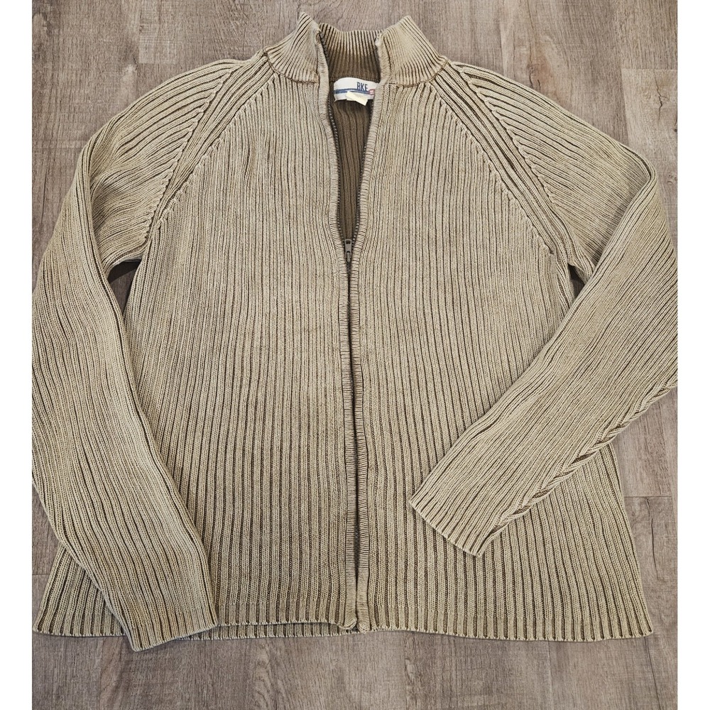 BKE Men's Zip Up‎ Sweater Ribbed Size Large